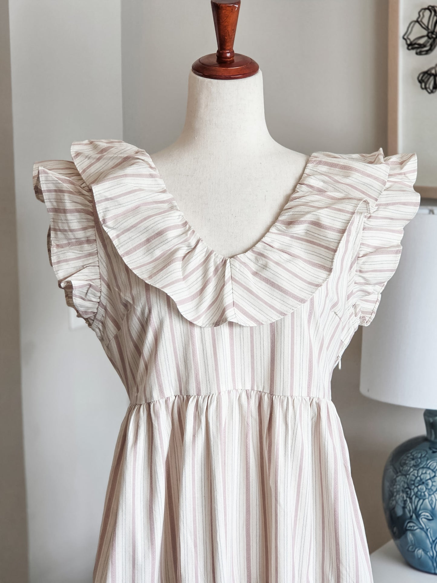 NEW Mauve Striped Dress