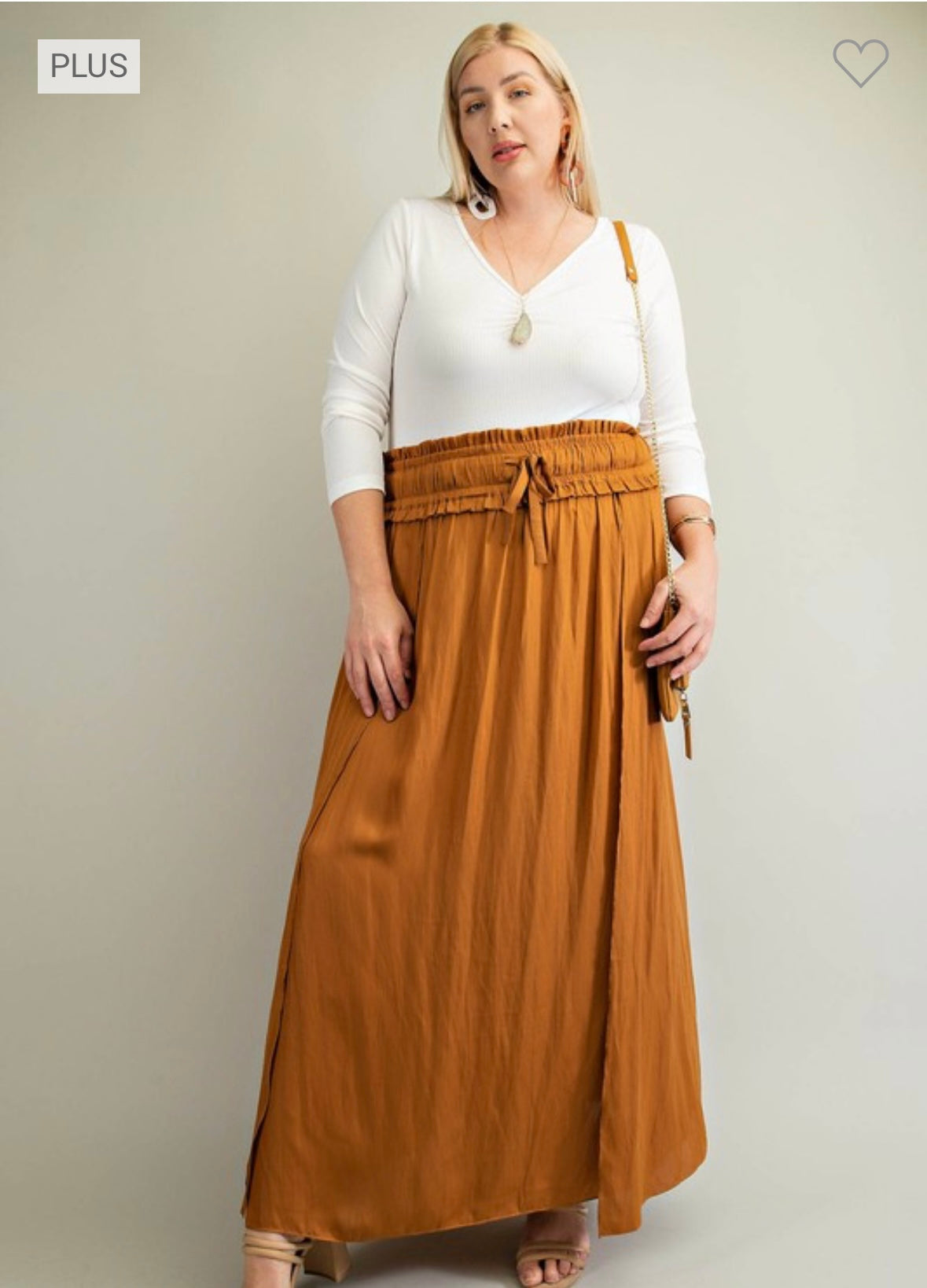 Camel Maxi Skirt