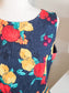 Navy Red Yellow Lemon Print Dress 12