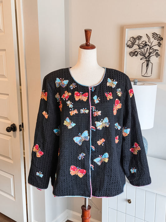 Black Butterfly Jacket XL