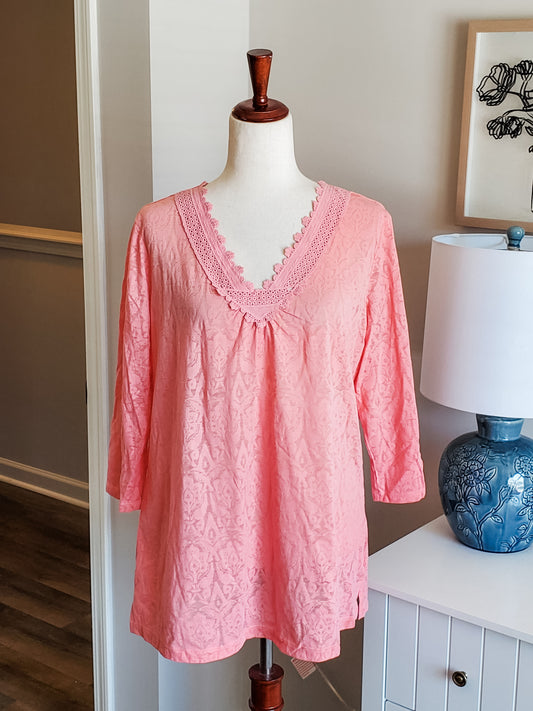 Pink Patterned Blouse L