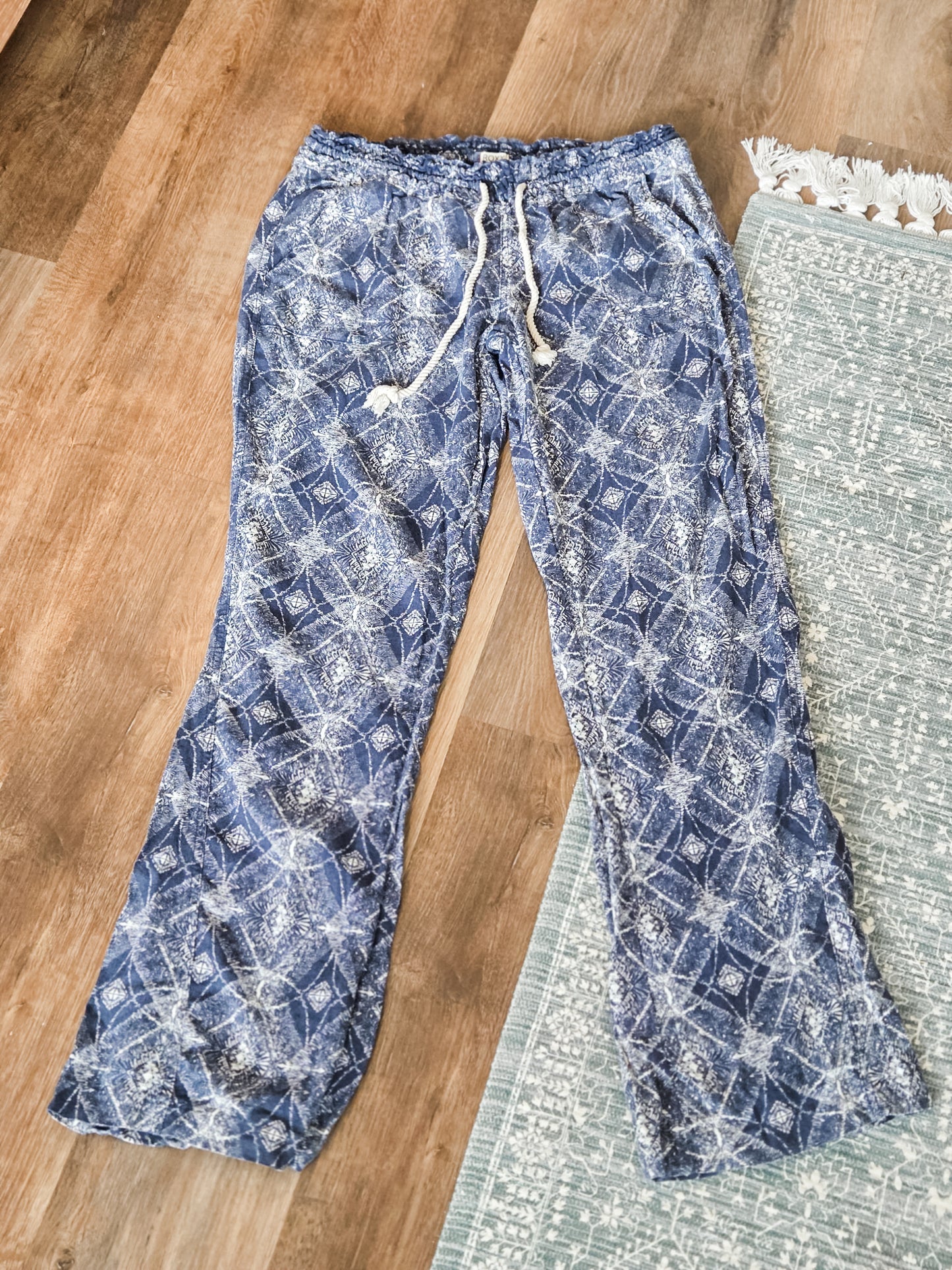 Blue Print Pants L
