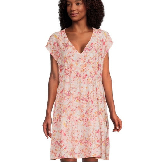 Peach Print Dress XXXL