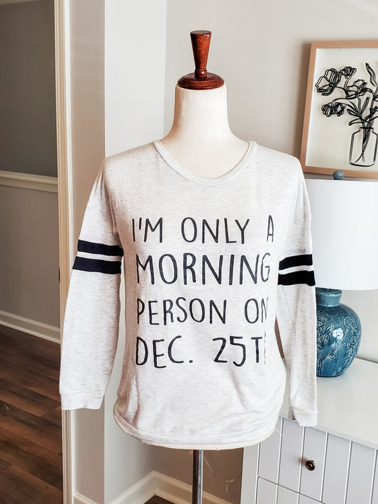 Gray “Morning Person” Tee Youth XL