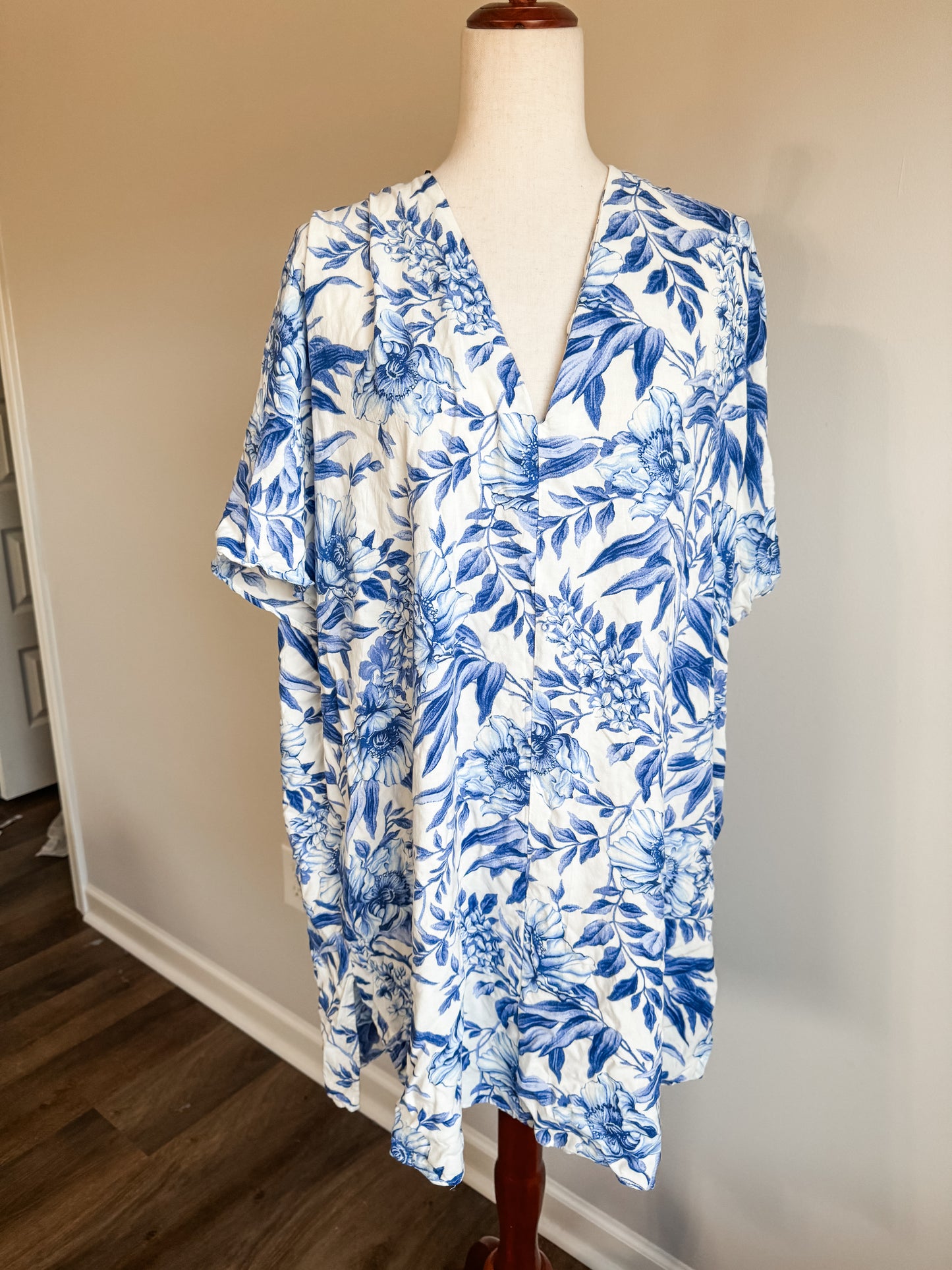 Blue White Floral Dress XS/S