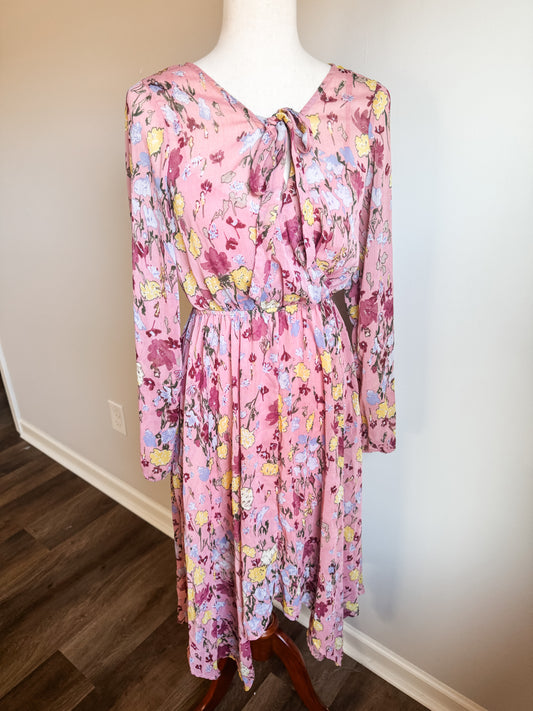 Pink Floral Dress M