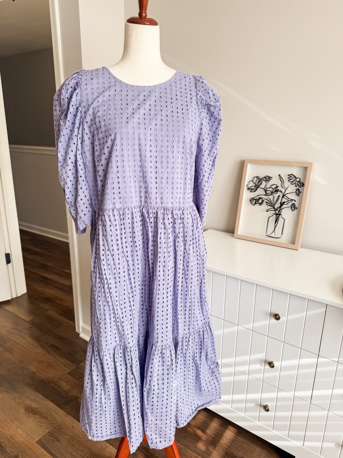 Purple Eyelet Dress XL