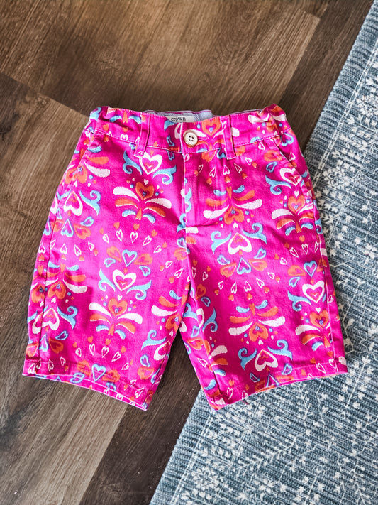 Pink Orange Blue Print Shorts Youth 7