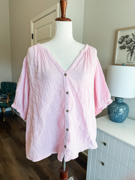 Pink Cotton Top L