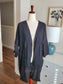 NEW Linen/Cotton Kimono Cardigan :: Oatmeal+Black