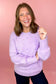 NEW Textured Sweater :: Lavender+Sky Blue