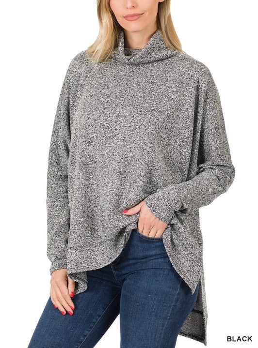 Gray Cowl Neck Tunic M