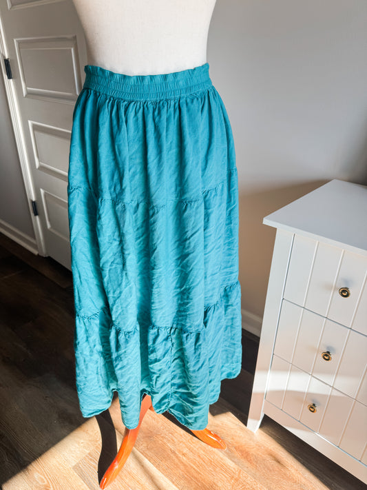 Turquoise Maxi Skirt