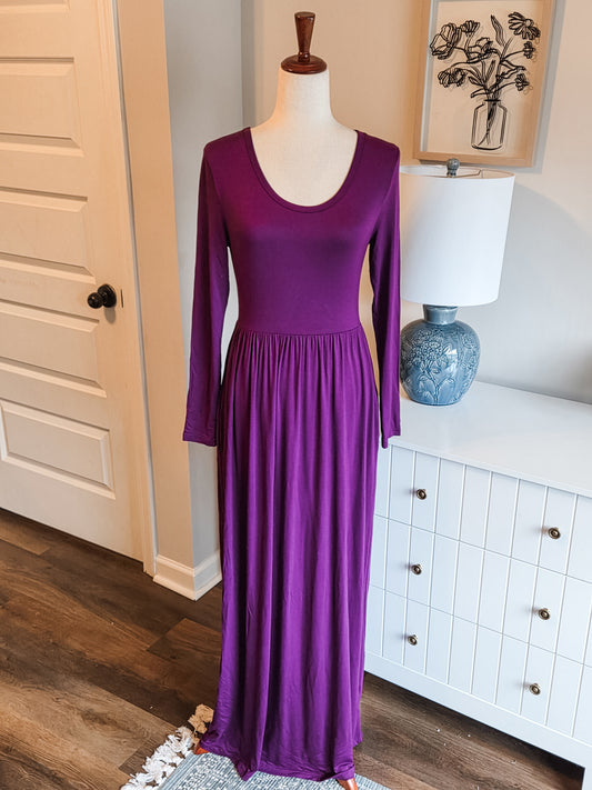 Purple Maxi Dress S
