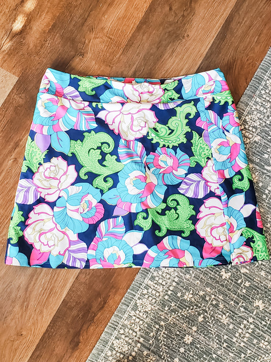 Floral Athletic Skirt L