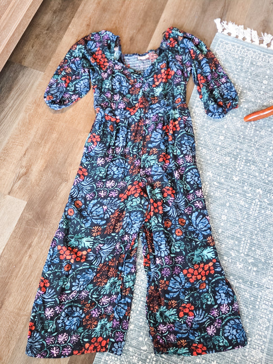 Black Multi Color Jumpsuit L