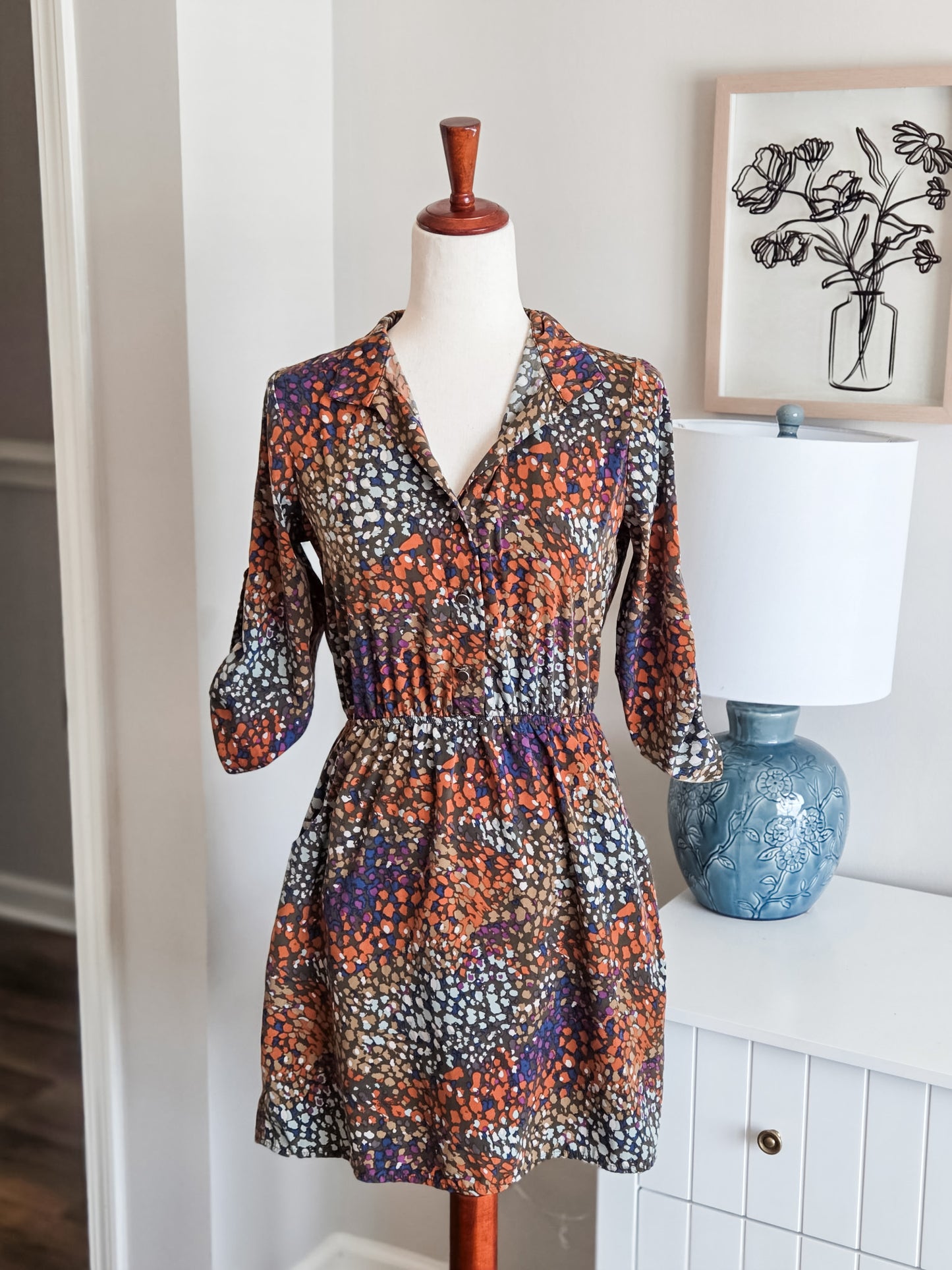 Multi Color Print Dress XS/S