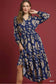 NEW Navy Tan Print Dress