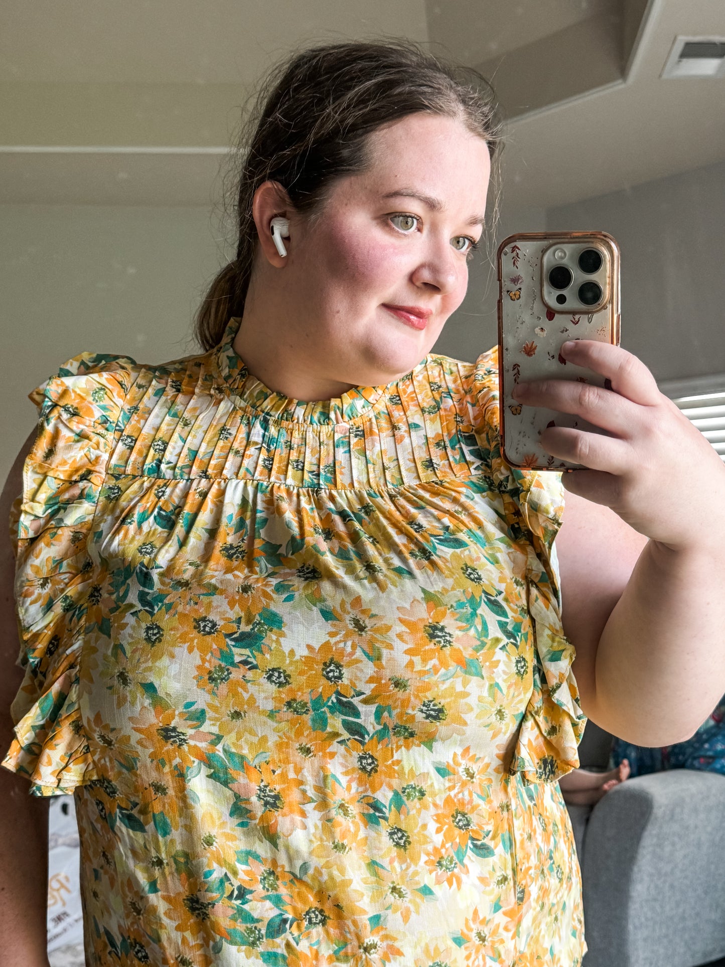 Yellow Floral Blouse