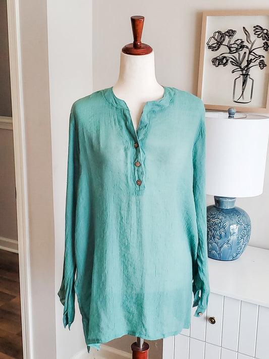Green Blouse L/XL