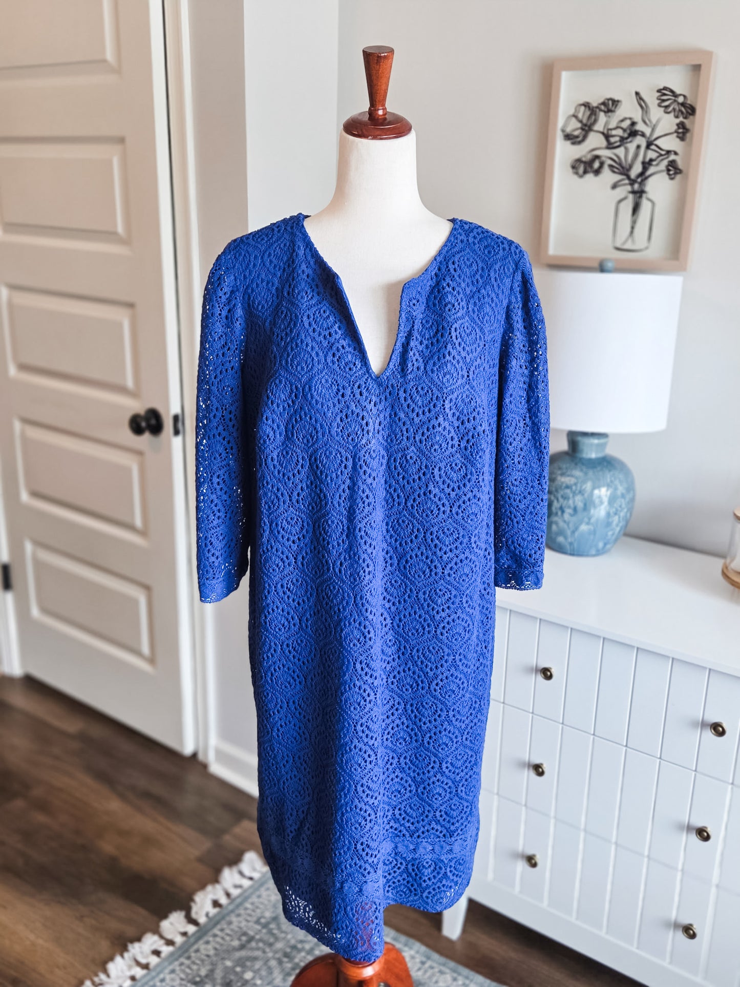 Royal Blue Lace Dress 14W