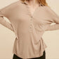 NEW Tan Ribbed Top L