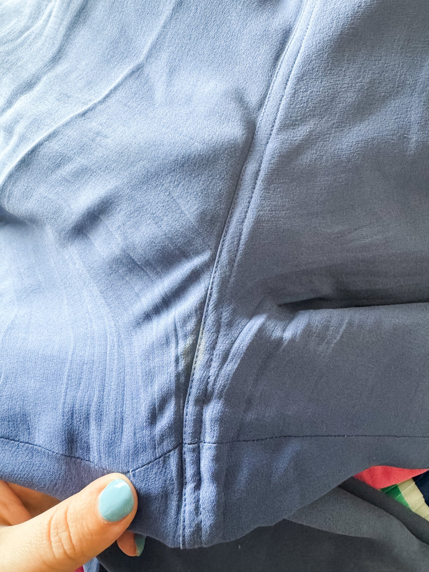 Blue Silk Pants 16