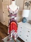 Multi Color Print Maxi Dress M