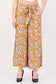 Orange Blue Print Cropped Pants L