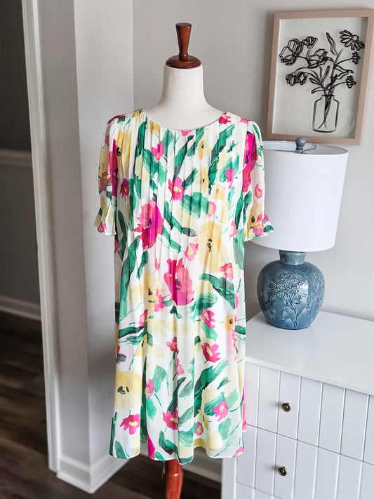 White Floral Dress 6