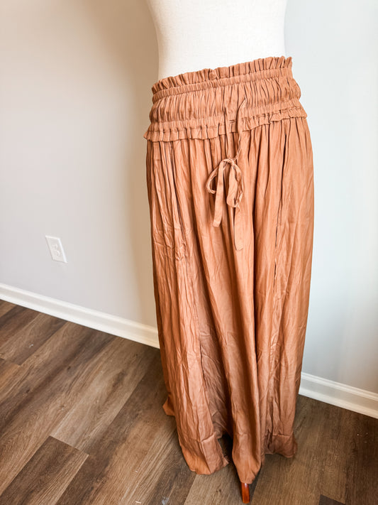 Camel Maxi Skirt