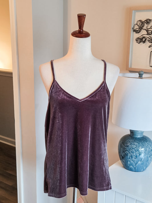 Eggplant Velvet Tank L/XL