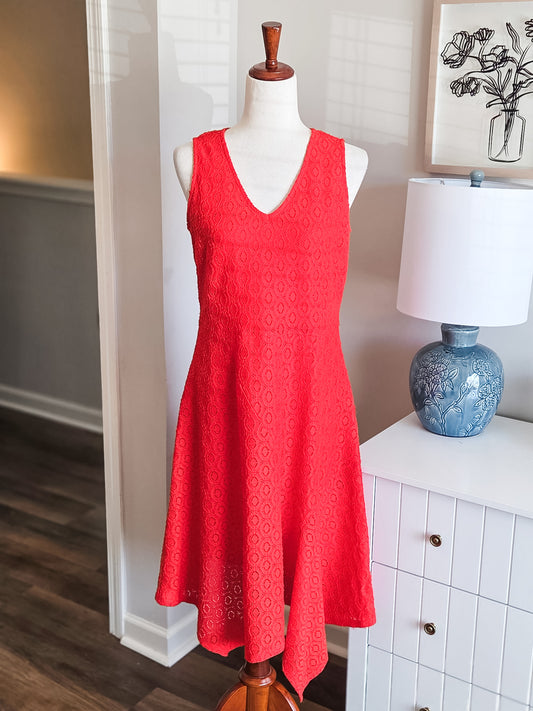 Reddish Orange Lace Dress S