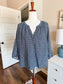 Navy Print Top PXL