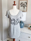 Gray “Baby Mama” Maternity Top S