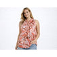 Coral Purple Brown Print Tank L