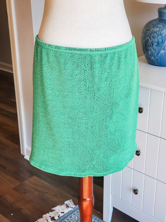 Green Sparkly Mini Skirt XL+
