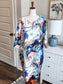 White Multi Color Floral Dress 16W