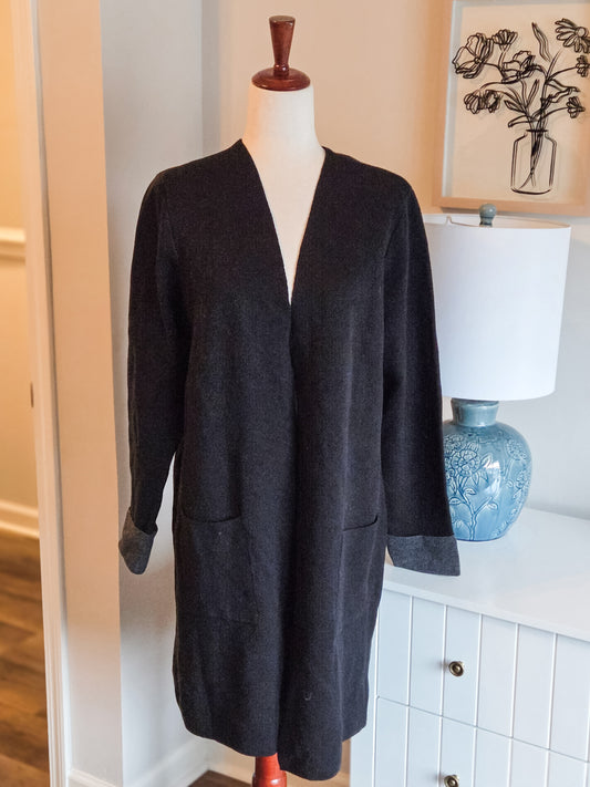 Black Long Cardigan L