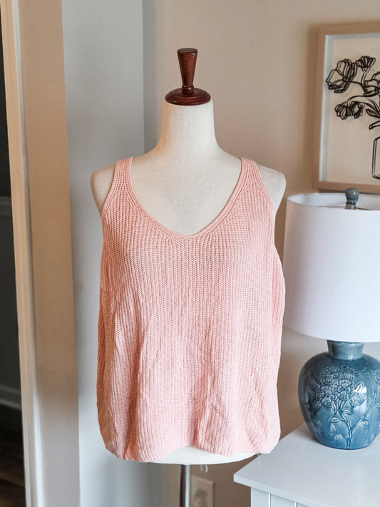 Pink Sweater Tank M