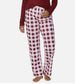 Burgundy Checked Lounge Pants L