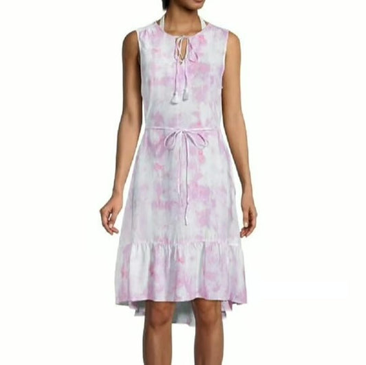 Purple Pink White Dress L