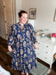 NEW Navy Tan Print Dress