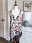 Green Peach Purple Print Tank L