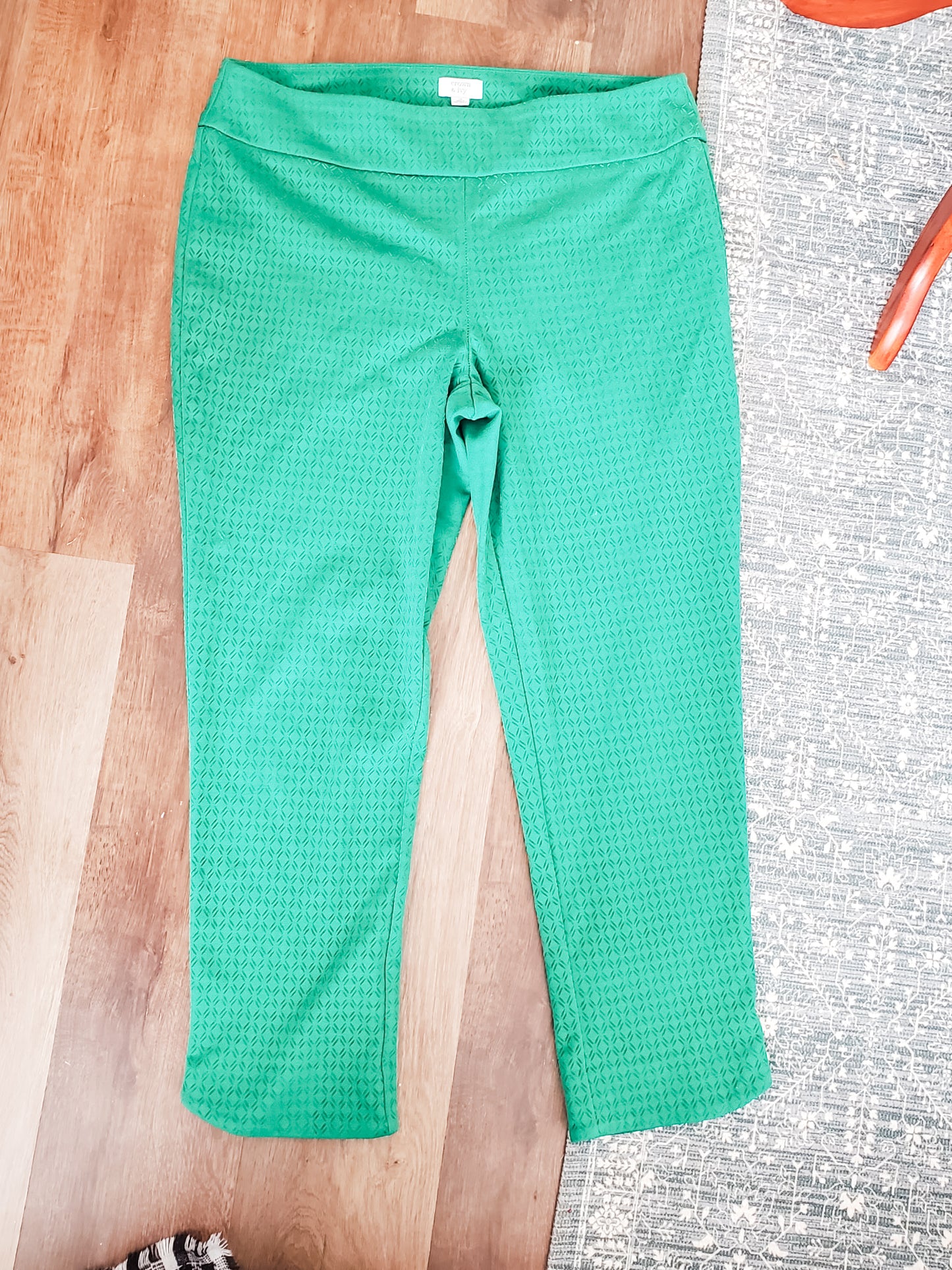 Kelly Green Textured Pants 14