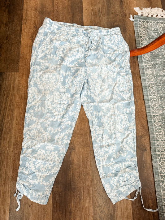 Blue Floral Pants XL