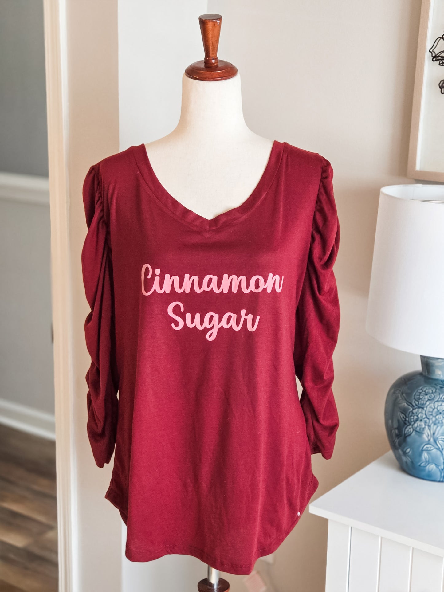Burgundy “Cinnamon Sugar” Top 1X