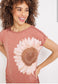 Pink Sunflower Top S