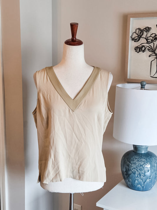Beige Silk Tank 12