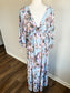 Blue Floral Maxi Dress S